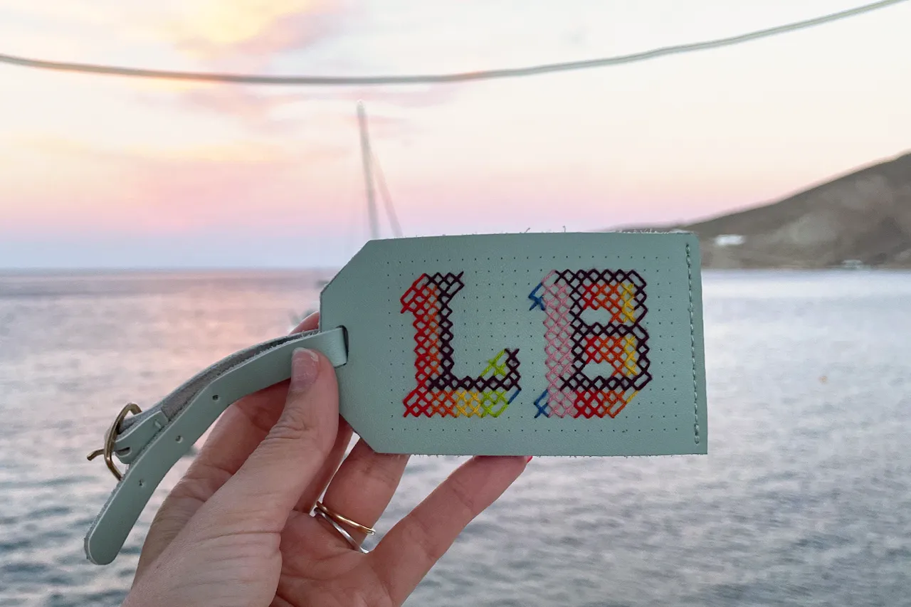 Stitch Luggage Tag - Mint