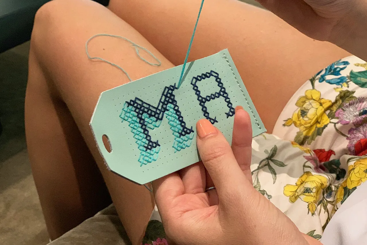 Stitch Luggage Tag - Mint