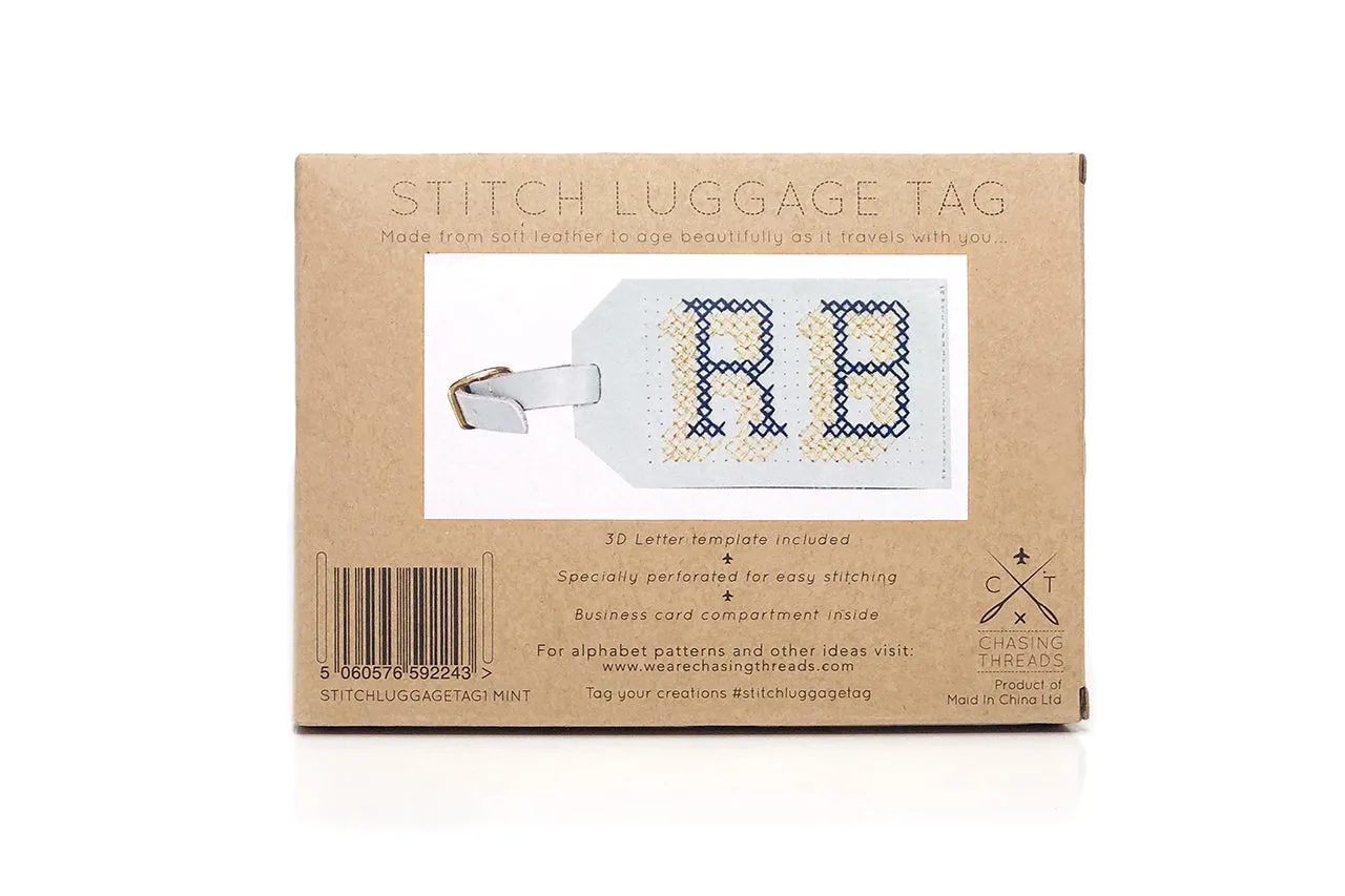 Stitch Luggage Tag - Mint