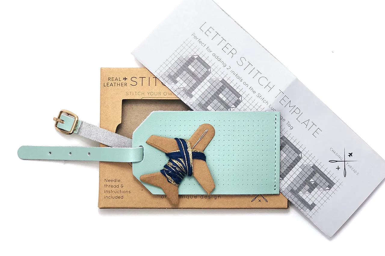Stitch Luggage Tag - Mint