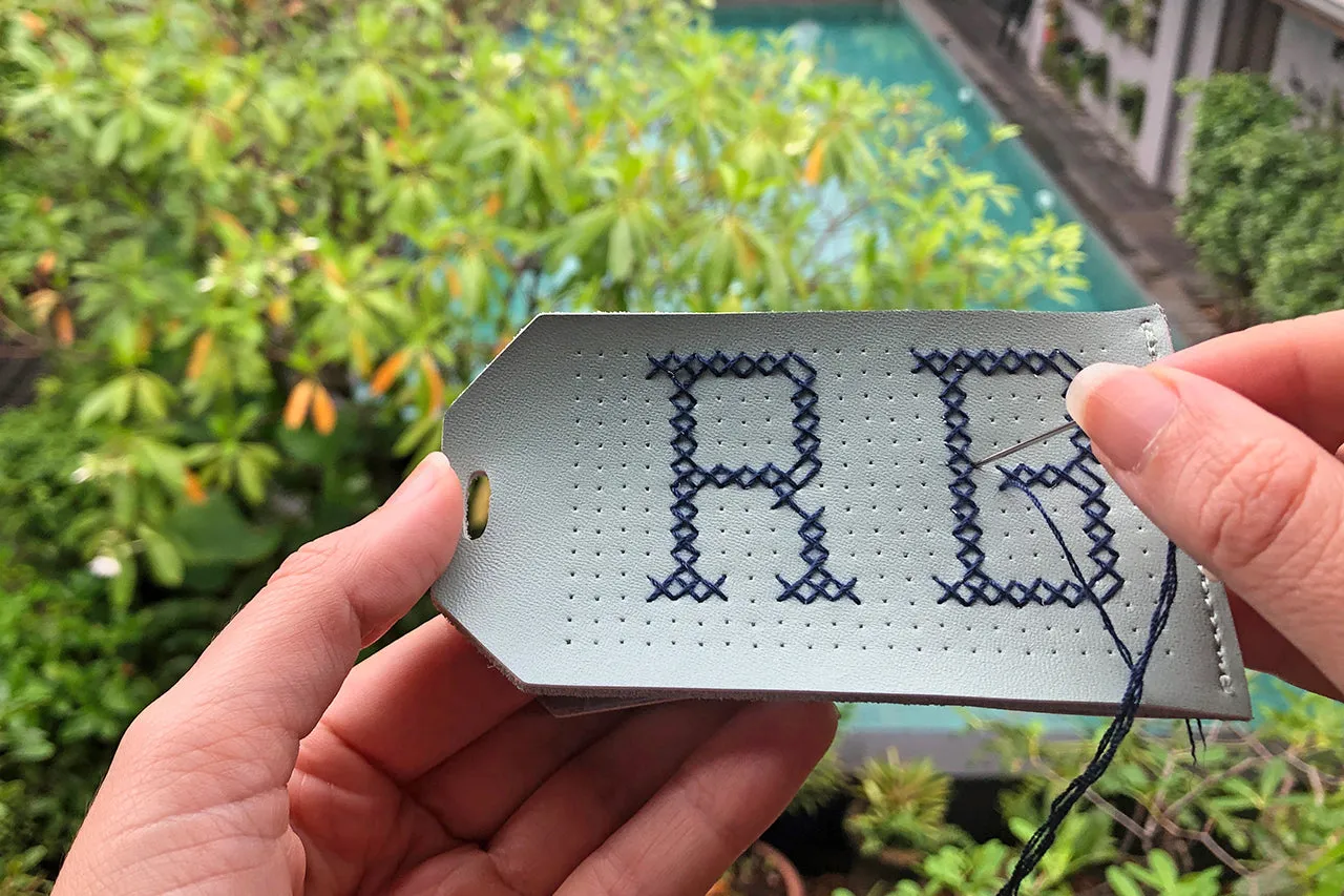 Stitch Luggage Tag - Mint