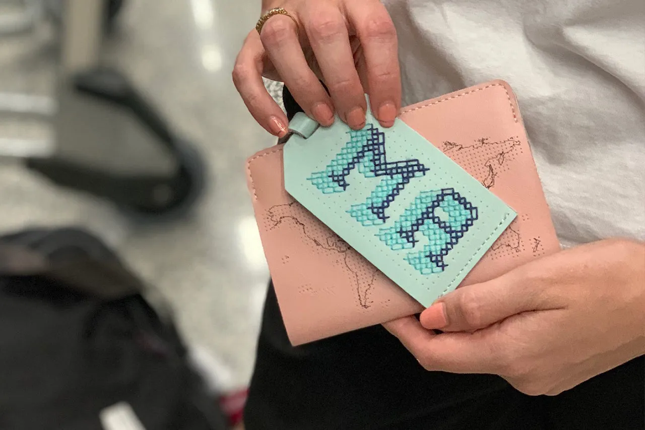 Stitch Luggage Tag - Mint