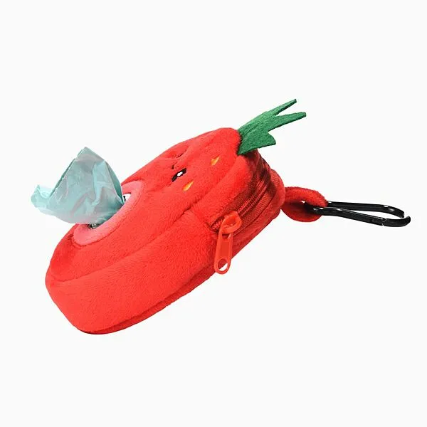 strawberry poop bag holder