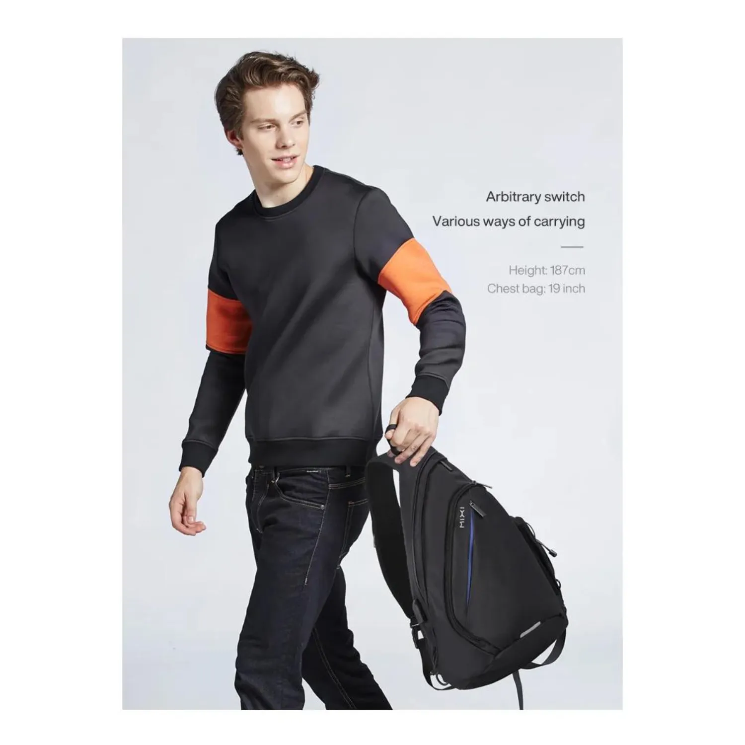 Tech-Savvy Sling Backpack with USB Port