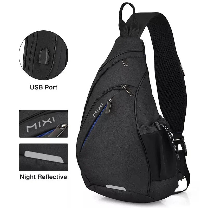 Tech-Savvy Sling Backpack with USB Port