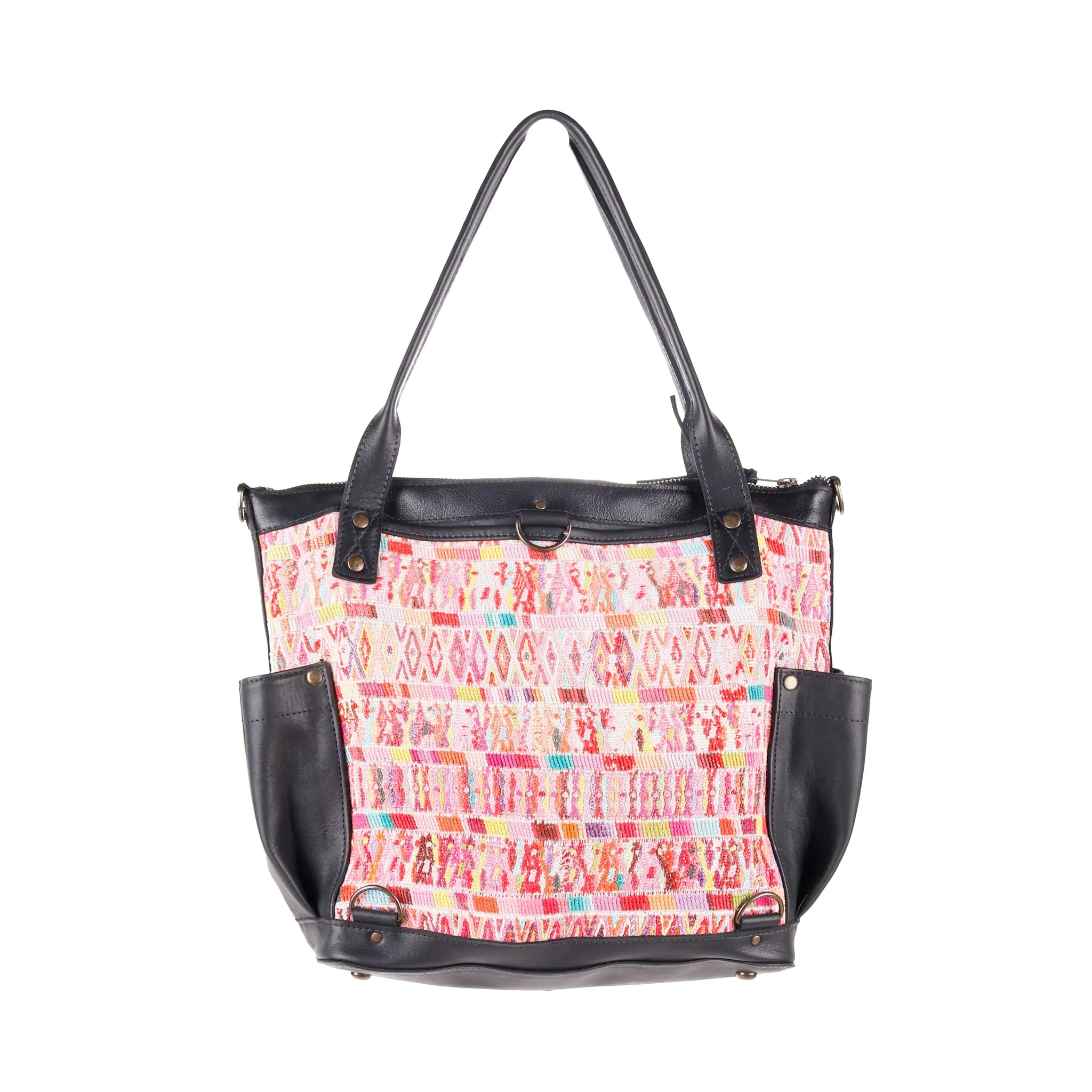THE MEDIUM PERFECT BAG - OOAK HUIPIL - BLACK - NO. 12694