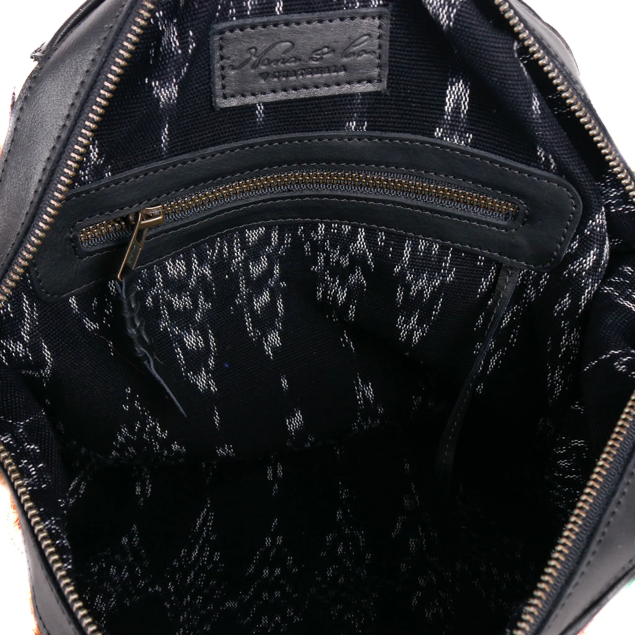THE MEDIUM PERFECT BAG - OOAK HUIPIL - BLACK - NO. 12694