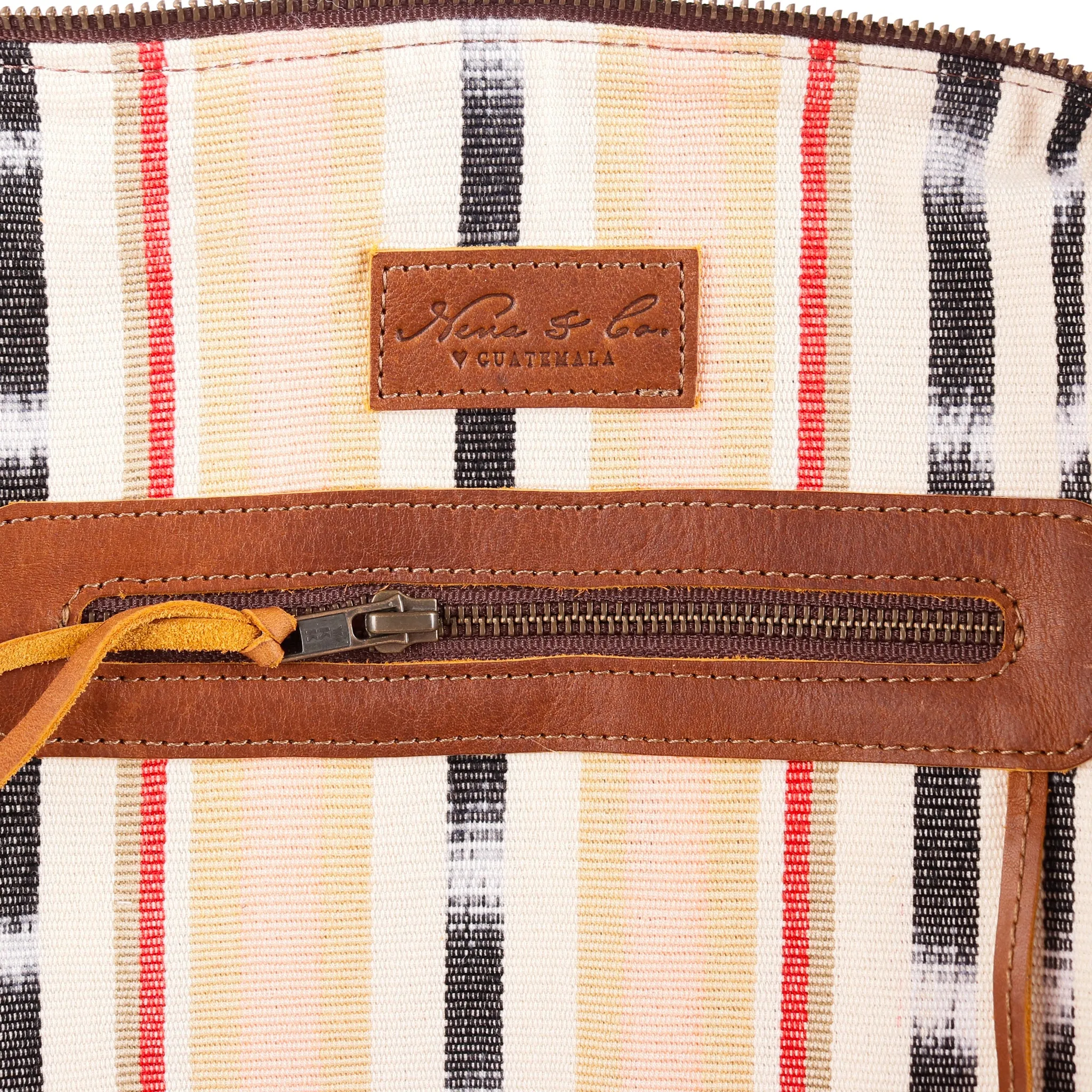 THE MEDIUM PERFECT BAG - OOAK HUIPIL - CAFE - NO. 12721