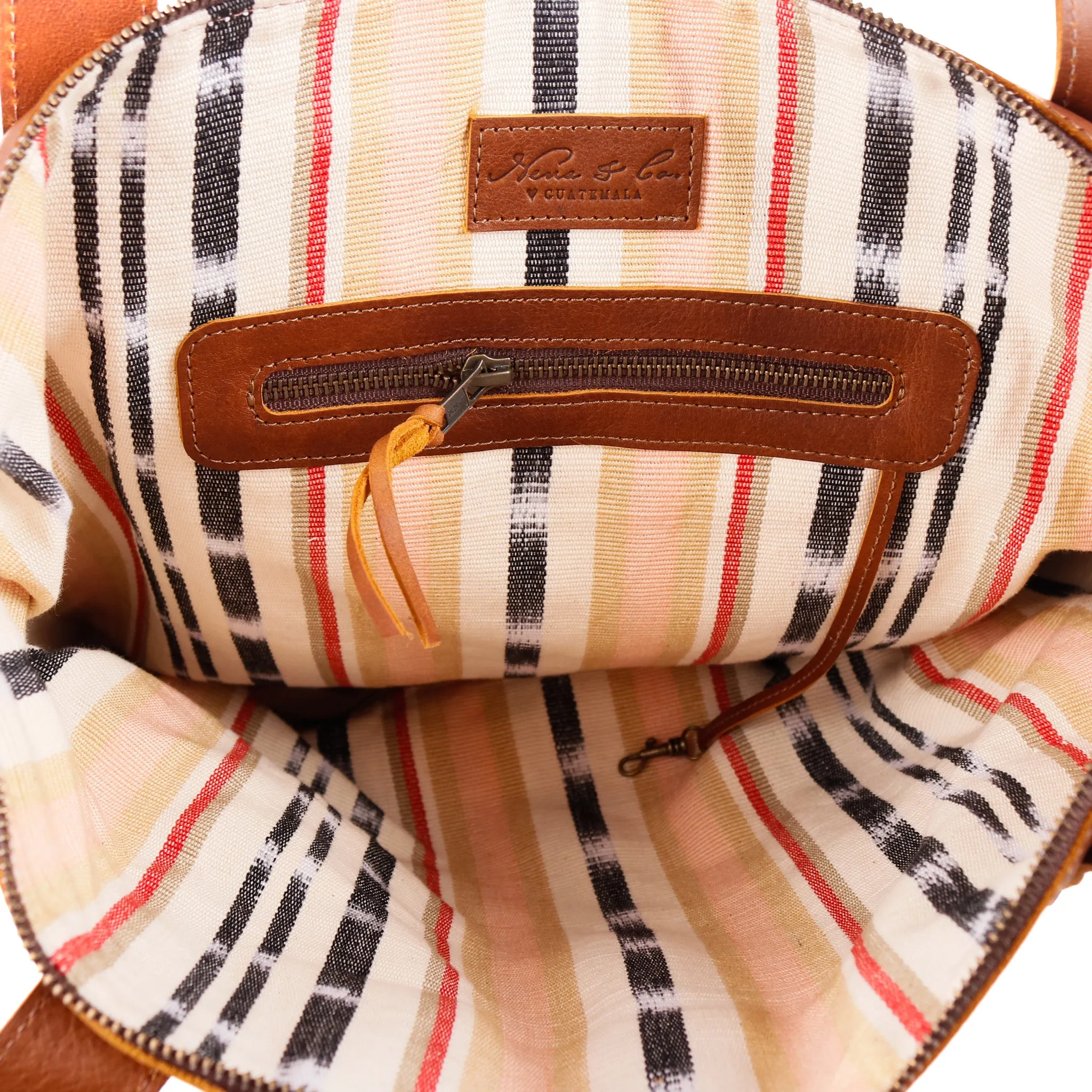 THE MEDIUM PERFECT BAG - OOAK HUIPIL - CAFE - NO. 12721