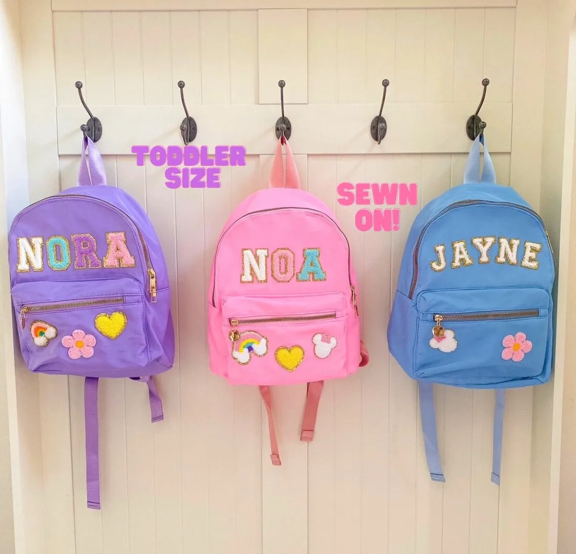 Toddler Custom Backpack with Patches for Girls