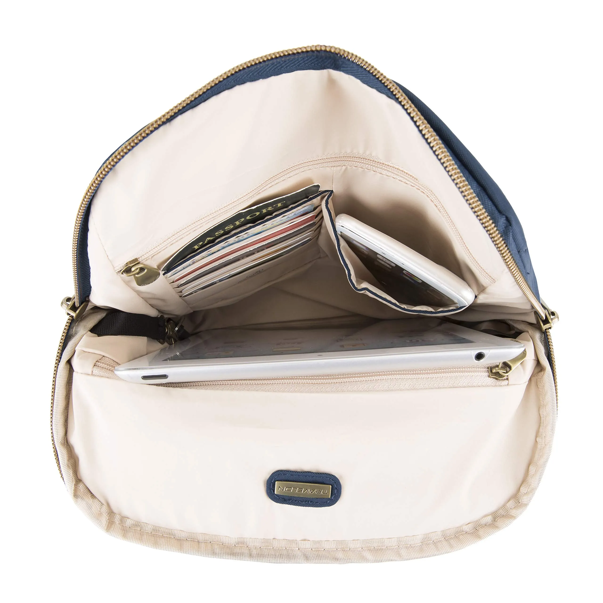 Travelon Anti-theft Signature Slim Backpack, Ocean