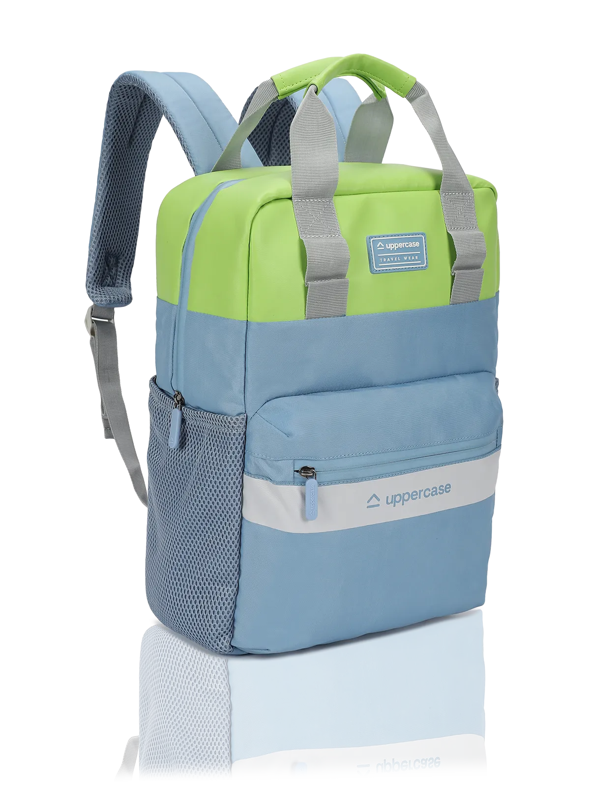Uppercase Vegan Leather 14" Laptop Backpack Water Repellent College Bag 17L
