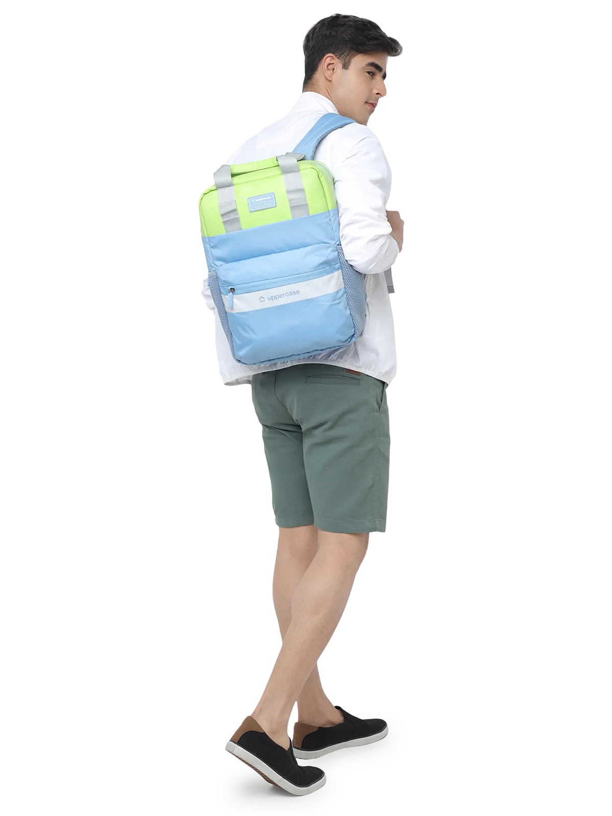 Uppercase Vegan Leather 14" Laptop Backpack Water Repellent College Bag 17L