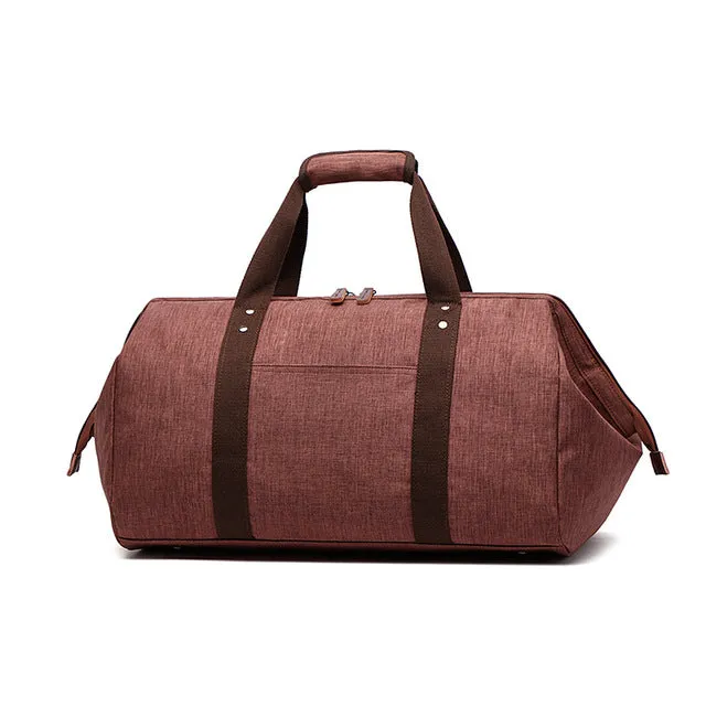 Waterproof Large Capacity Business Travel Duffle Bags - Black,Brown,Gray,ArmyGreen,Dark blue
