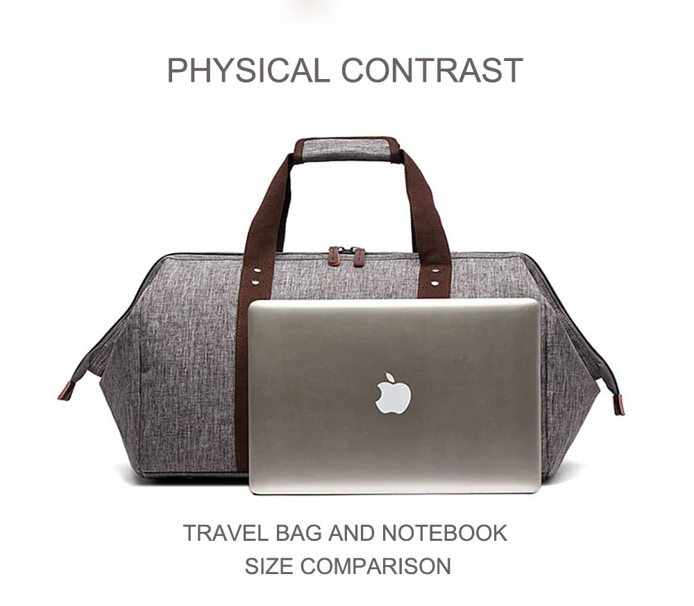 Waterproof Large Capacity Business Travel Duffle Bags - Black,Brown,Gray,ArmyGreen,Dark blue